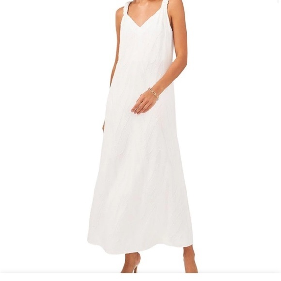 COPY - - Sleeveless V-Neck Zebra Jacquard Waistless Maxi Dress Size XL NWT desi… - Picture 2 of 2